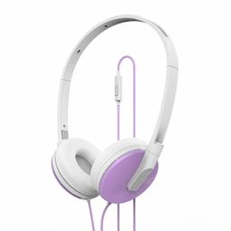 Enzatecz HS305 紫色頭戴式線控耳機評測 手機平板的時尚聲學伴侶